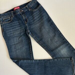 Old Navy bootcut blue jeans.  Girls size 12 plus